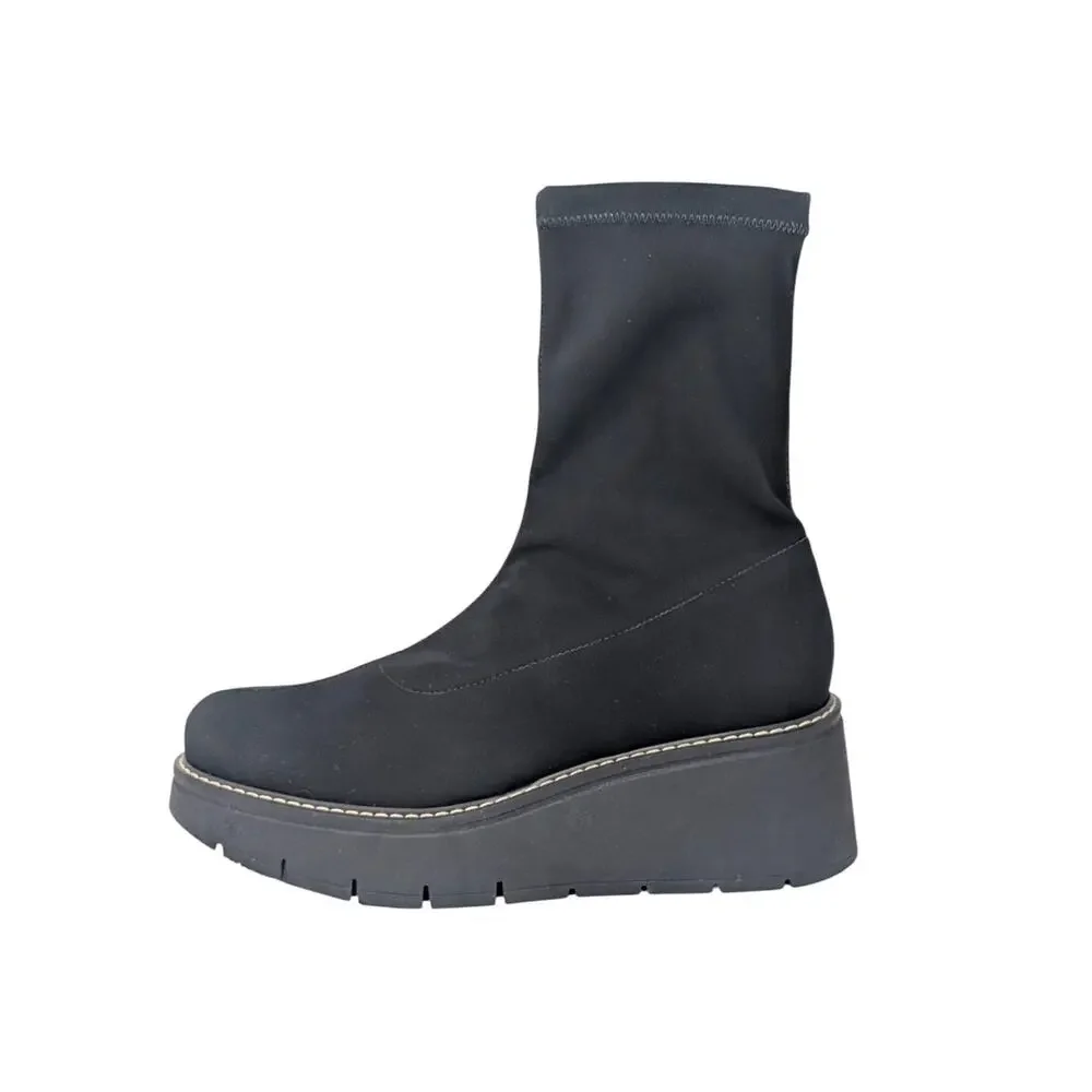 La‎ Canadienne Jared Waterproof Knit Platform Sock Boots Black Sz 8